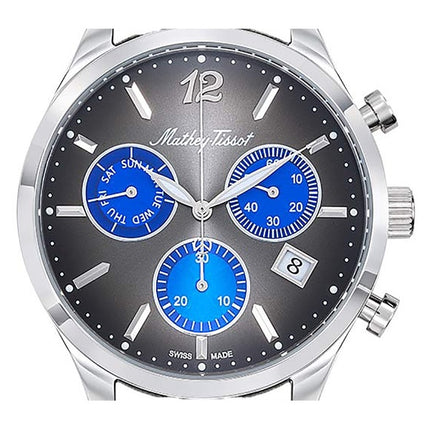 Orologio da uomo Mathey-Tissot Urban Chrono cinturino in pelle quadrante nero al quarzo H411CHALMB