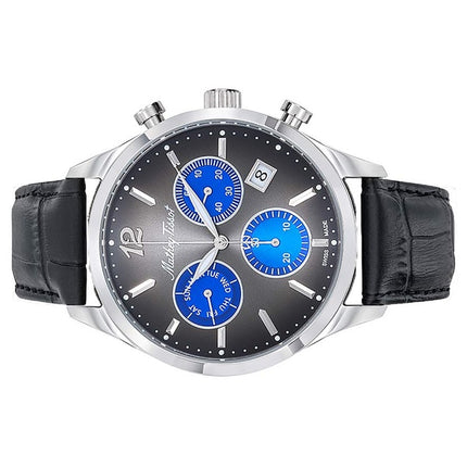 Orologio da uomo Mathey-Tissot Urban Chrono cinturino in pelle quadrante nero al quarzo H411CHALMB