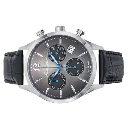 Orologio da uomo Mathey-Tissot Urban Chrono cinturino in pelle quadrante nero al quarzo H411CHALN