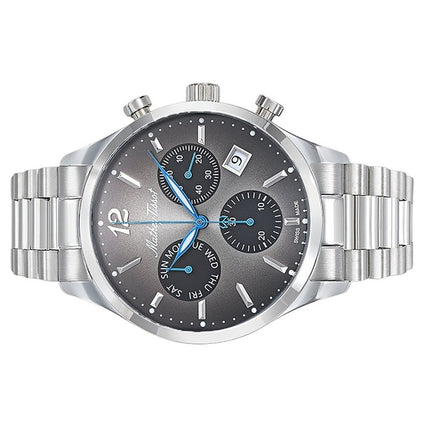 Orologio da uomo Mathey-Tissot Urban Chrono in acciaio inossidabile con quadrante nero al quarzo H411CHAN