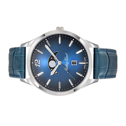 Orologio da uomo Mathey-Tissot Urban Moon cinturino in pelle quadrante blu al quarzo H411LABU