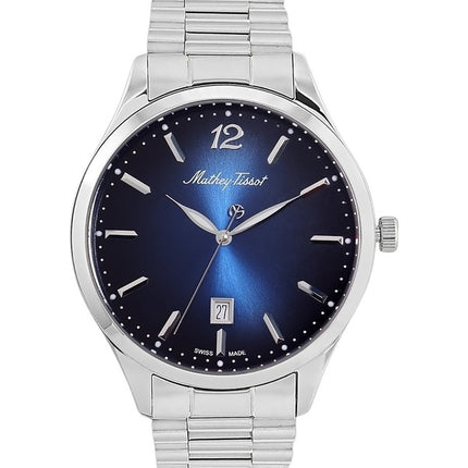 Orologio da uomo Mathey-Tissot Urban Metal quadrante blu al quarzo H411MABU