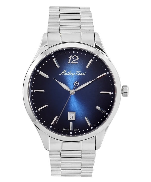 Orologio da uomo Mathey-Tissot Urban Metal quadrante blu al quarzo H411MABU