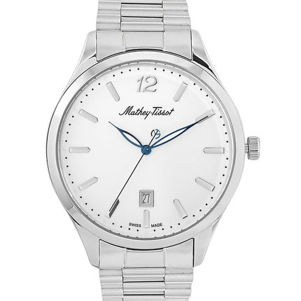 Orologio da uomo Mathey-Tissot Urban Metal quadrante bianco al quarzo H411MAI