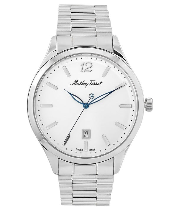 Orologio da uomo Mathey-Tissot Urban Metal quadrante bianco al quarzo H411MAI