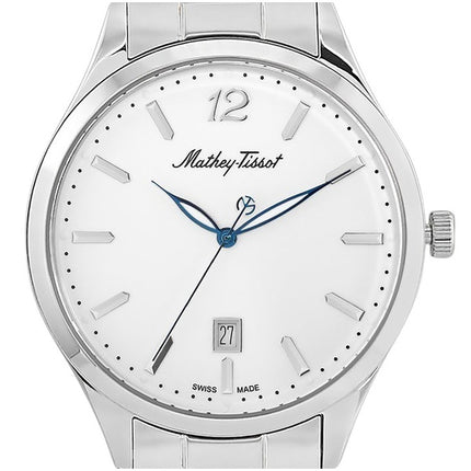 Orologio da uomo Mathey-Tissot Urban Metal quadrante bianco al quarzo H411MAI