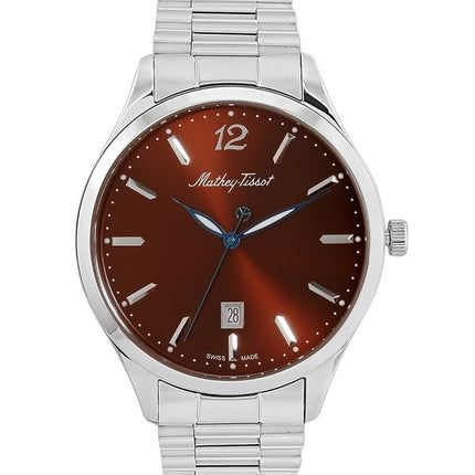 Orologio da uomo Mathey-Tissot Urban Metal quadrante marrone al quarzo H411MAM