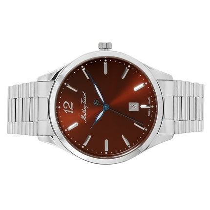Orologio da uomo Mathey-Tissot Urban Metal quadrante marrone al quarzo H411MAM
