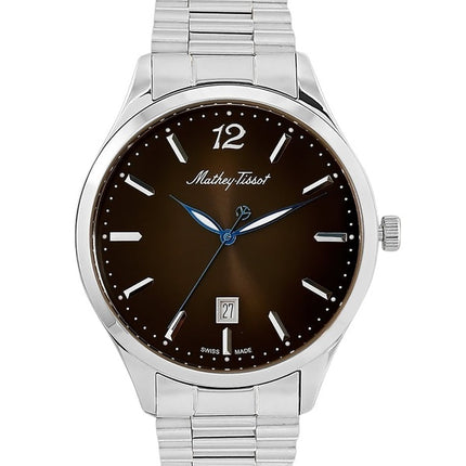 Orologio da uomo Mathey-Tissot Urban Metal quadrante nero al quarzo H411MAN