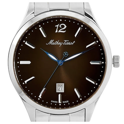 Orologio da uomo Mathey-Tissot Urban Metal quadrante nero al quarzo H411MAN