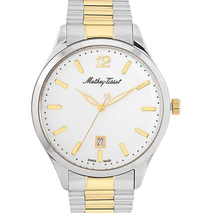 Orologio da uomo Mathey-Tissot Urban Metal quadrante bianco al quarzo H411MBI