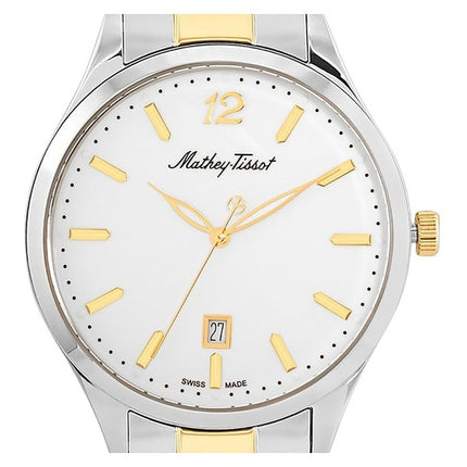 Orologio da uomo Mathey-Tissot Urban Metal quadrante bianco al quarzo H411MBI