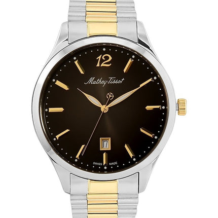 Orologio da uomo Mathey-Tissot Urban Metal quadrante nero al quarzo H411MBN
