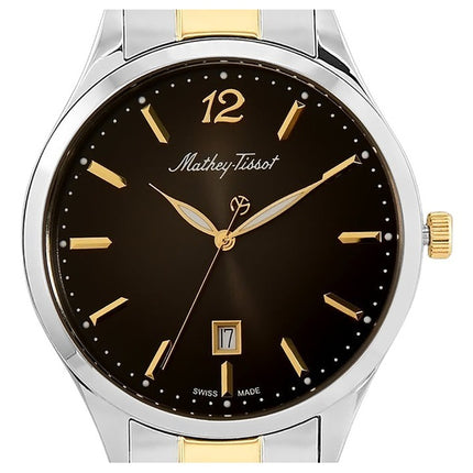 Orologio da uomo Mathey-Tissot Urban Metal quadrante nero al quarzo H411MBN