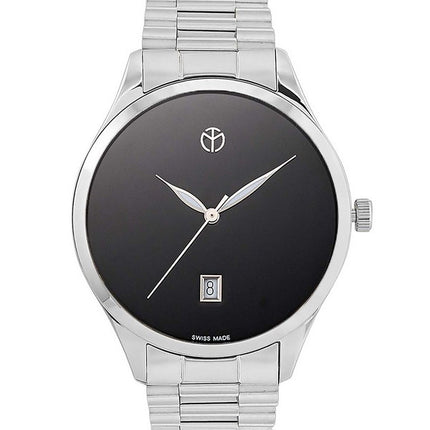 Orologio da uomo Mathey-Tissot Urban Metal quadrante nero al quarzo H411MNM