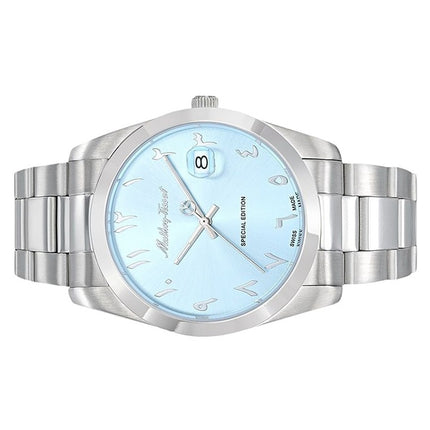 Orologio da uomo Mathey-Tissot Mathy Orient Special Edition in acciaio inossidabile con quadrante blu ghiaccio al quarzo H450APS
