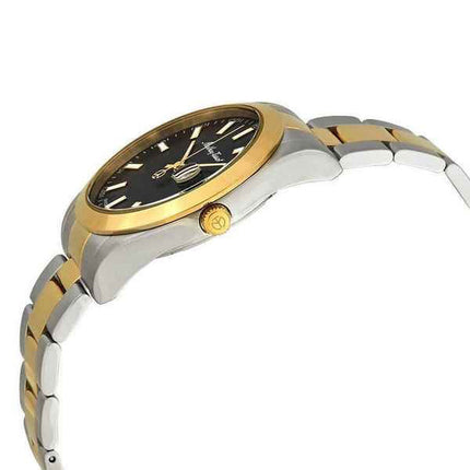 Orologio da uomo Mathey-Tissot Mathy I bicolore in acciaio inossidabile con quadrante nero al quarzo H450BN