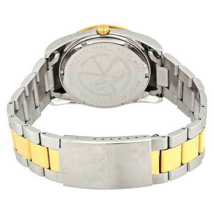 Orologio da uomo Mathey-Tissot Mathy I bicolore in acciaio inossidabile con quadrante nero al quarzo H450BN