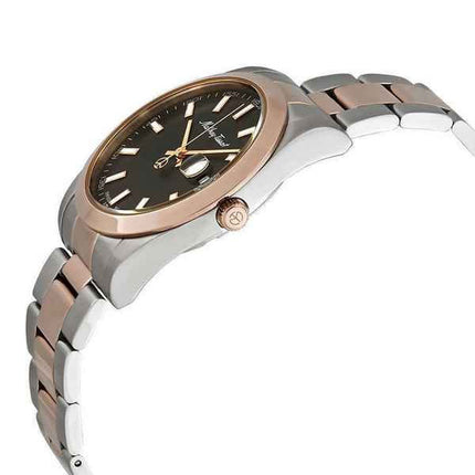 Orologio da uomo Mathey-Tissot Mathy I bicolore in acciaio inossidabile con quadrante nero al quarzo H450RN