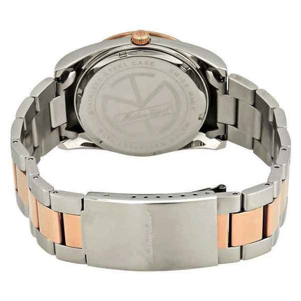 Orologio da uomo Mathey-Tissot Mathy I bicolore in acciaio inossidabile con quadrante nero al quarzo H450RN