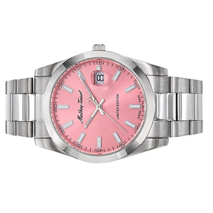 Orologio da uomo Mathey-Tissot Mathy Sunray Limited Edition in acciaio inossidabile con quadrante rosa al quarzo H451PK