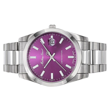 Orologio da uomo Mathey-Tissot Mathy Sunray Limited Edition in acciaio inossidabile con quadrante viola al quarzo H451PU
