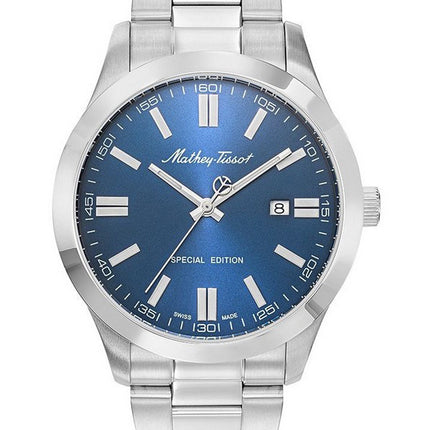 Orologio da uomo Mathey-Tissot Mathy I Jumbo edizione speciale in acciaio inossidabile quadrante blu al quarzo H455ABU