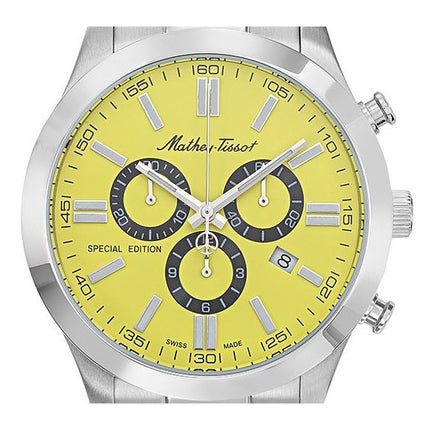 Orologio da uomo Mathey-Tissot Mathy I Jumbo edizione speciale cronografo quadrante giallo al quarzo H455CHJ
