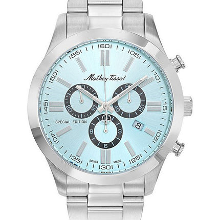 Orologio da uomo Mathey-Tissot Mathy I Jumbo cronografo in acciaio inossidabile quadrante blu al quarzo H455CHSK