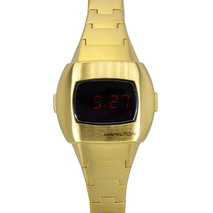 Orologio unisex Hamilton American Classic PSR 74 in acciaio inossidabile color oro con quadrante rosso al quarzo H52314130 100M