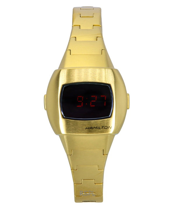 Orologio unisex Hamilton American Classic PSR 74 in acciaio inossidabile color oro con quadrante rosso al quarzo H52314130 100M