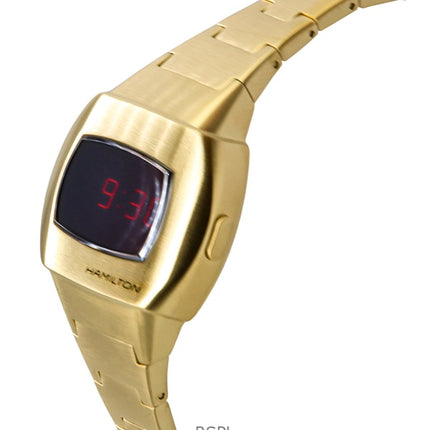 Orologio unisex Hamilton American Classic PSR 74 in acciaio inossidabile color oro con quadrante rosso al quarzo H52314130 100M