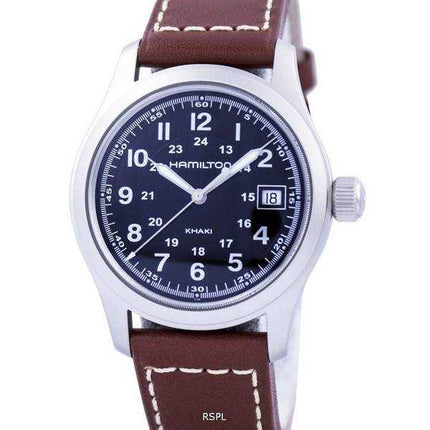 Orologio da uomo Hamilton Khaki Field con quadrante nero H68411533