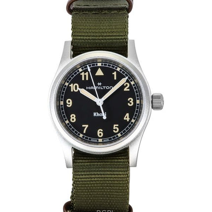 Orologio unisex Hamilton Khaki Field con cinturino in tessuto e quadrante nero al quarzo H69301930