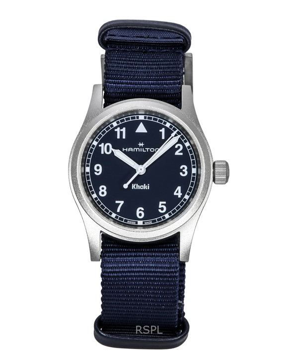 Orologio unisex Hamilton Khaki Field con cinturino in tessuto e quadrante blu al quarzo H69301940