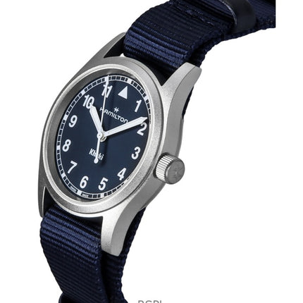 Orologio unisex Hamilton Khaki Field con cinturino in tessuto e quadrante blu al quarzo H69301940