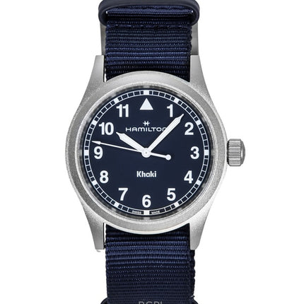 Orologio unisex Hamilton Khaki Field con cinturino in tessuto e quadrante blu al quarzo H69401940