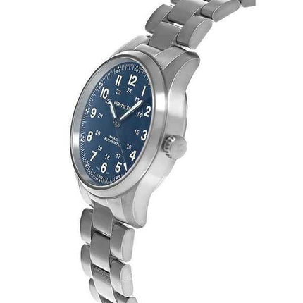 Orologio da uomo Hamilton Khaki Field Titanium quadrante blu automatico H70205140 100M