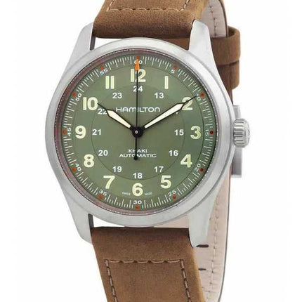 Hamilton Khaki Field titanio quadrante verde 25 gioielli automatico H70205860 100M orologio unisex