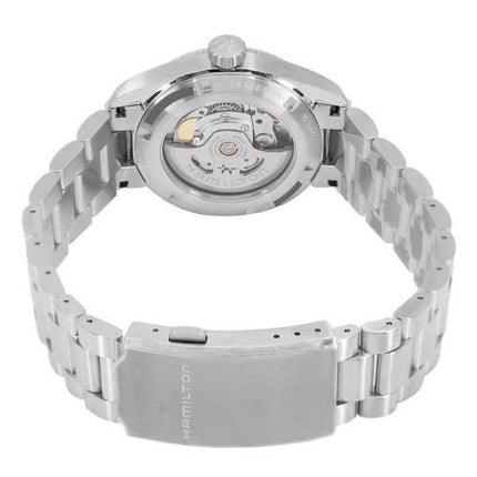 Orologio da uomo Hamilton Khaki Field Expedition in acciaio inossidabile con quadrante nero automatico H70225130 100M