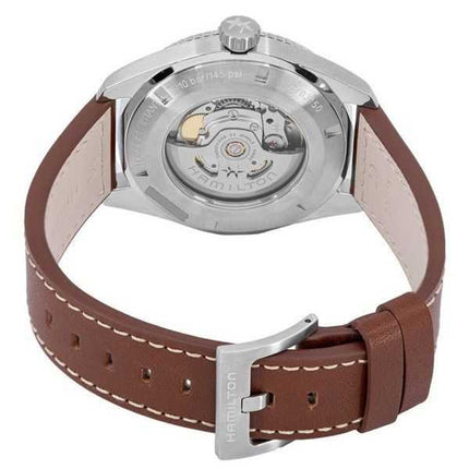 Orologio da uomo Hamilton Khaki Field Expedition con cinturino in pelle e quadrante blu automatico H70315540 100M