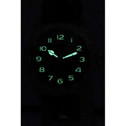 Orologio da uomo Hamilton Khaki Field Murph cinturino in pelle quadrante nero automatico H70405730 100M