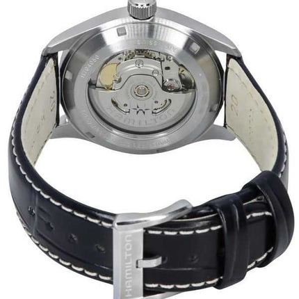 Orologio da uomo Hamilton Khaki Field Murph cinturino in pelle quadrante nero automatico H70405730 100M