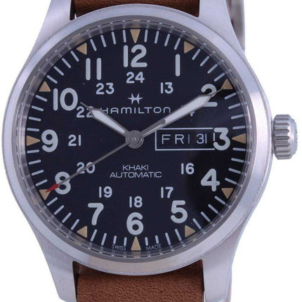Orologio da uomo Hamilton Khaki Field Day Date quadrante nero automatico H70535531 100M