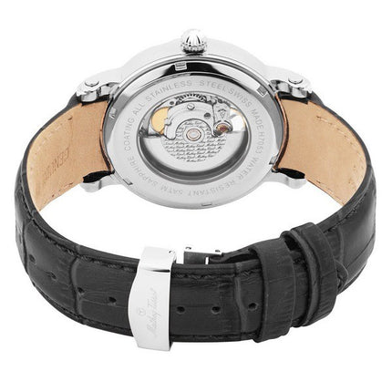 Orologio da uomo automatico H7053AN con cinturino in vera pelle scheletrato Mathey-Tissot quadrante nero