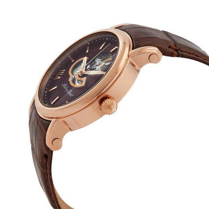 Orologio da uomo automatico H7053PM con cinturino in vera pelle scheletrato Mathey-Tissot quadrante marrone