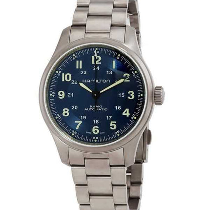 Orologio da uomo Hamilton Khaki Field Titanium quadrante blu automatico H70545140 100M