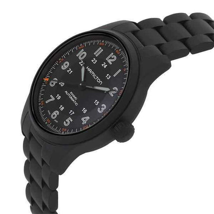 Orologio da uomo Hamilton Khaki Field Titanium quadrante nero automatico H70665130 100M