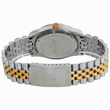 Orologio da uomo Mathey-Tissot Mathy II bicolore in acciaio inossidabile con quadrante nero al quarzo H710BN