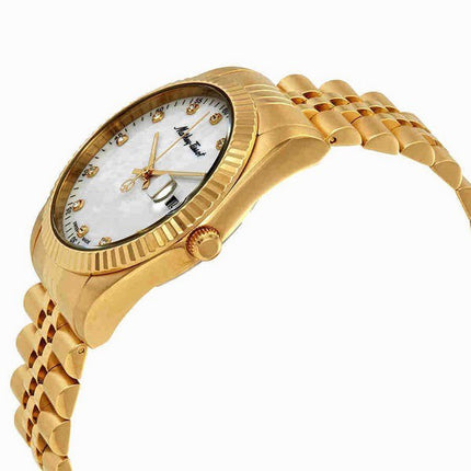 Orologio da uomo Mathey-Tissot Mathy II tono oro in acciaio inossidabile con quadrante in madreperla al quarzo H710PI